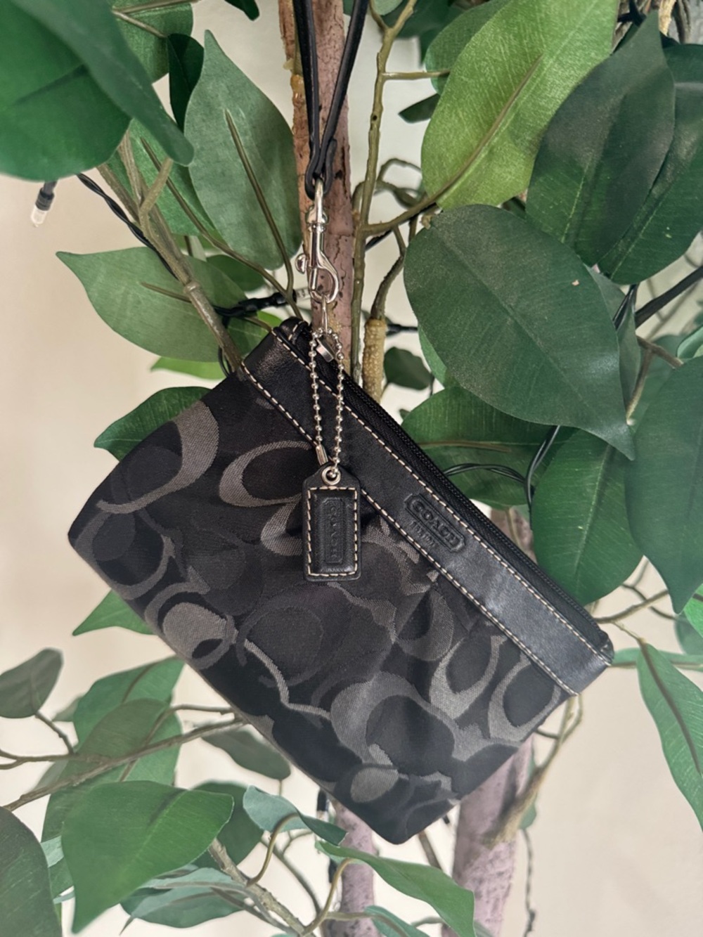 Coach Vintage Collection Pleated Soho Wristlet w/ Leather Trim